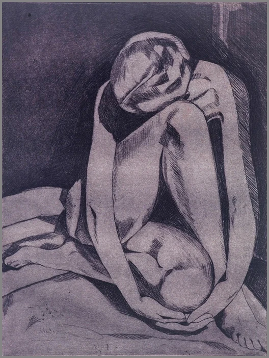 Nude in Dark background